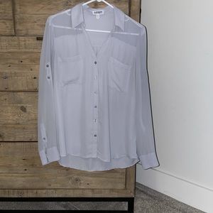 Double Pocketed Button Up Blouse